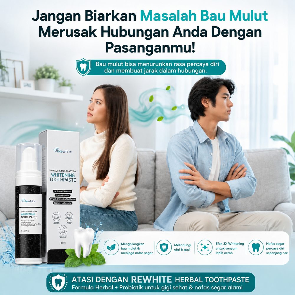 Jangan biarkan masalah bau mulut merusak hubungan dengan pasangan